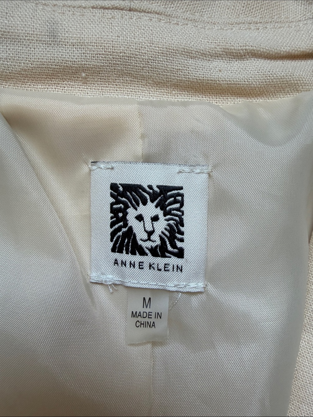 Anne Klein Light Cream Women's Blazer - Picture 7 of 12
